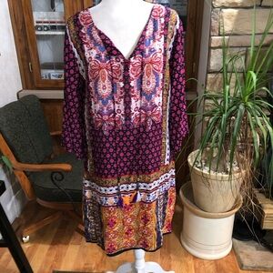ANANDAS COLLECTION SIZE LARGE BRIGHT BOHO STYLE DRESS/COVERUP
GORGEOUS EUC